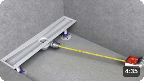 Installation d'une canivelle pour douche à l’italienne REVERS’O