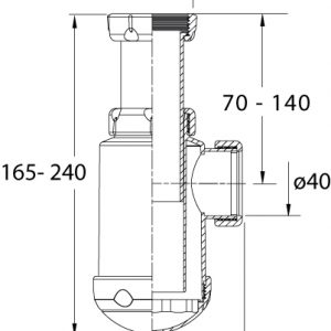 SIPHON D’ÉVIER RÉGLABLE