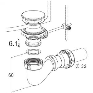 SIPHON COURT DE BIDET