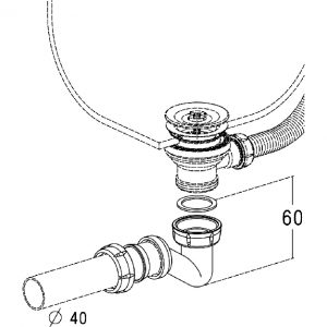 SIPHON P DE BAIGNOIRE