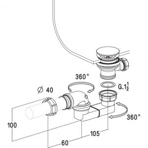 SIPHON DE BAIGNOIRE