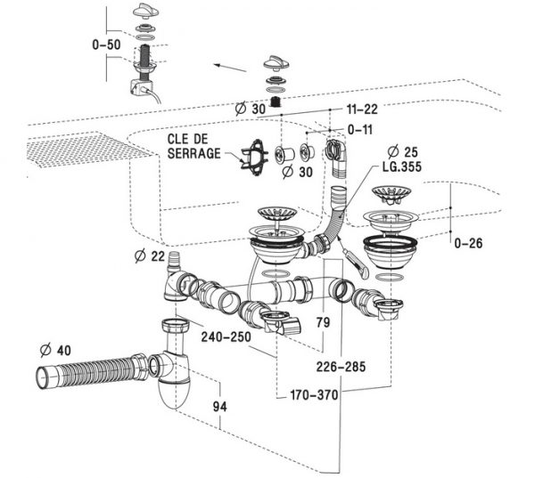 VIDAGE ÉVIER COMPLET GAIN DE PLACE – Image 2