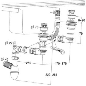 VIDAGE ÉVIER COMPLET GAIN DE PLACE