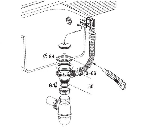 BONDE ÉVIER À BOUCHON CHAÎNETTE – Image 2