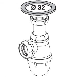 JOINT PLAT Ø 32 POUR SIPHON DE LAVABO