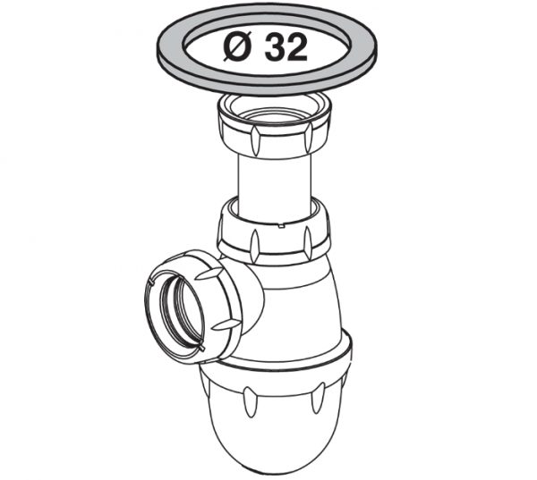 JOINT PLAT Ø 32 POUR SIPHON DE LAVABO