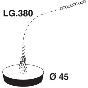 BOUCHON ET CHAÎNETTE POUR ÉVIER INOX Ø 45