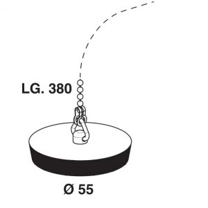 BOUCHON ET CHAÎNETTE POUR ÉVIER Ø 55