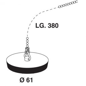 BOUCHON ET CHAÎNETTE POUR ÉVIER Ø 61