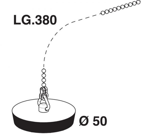 BOUCHON ET CHAÎNETTE POUR ÉVIER Ø 50