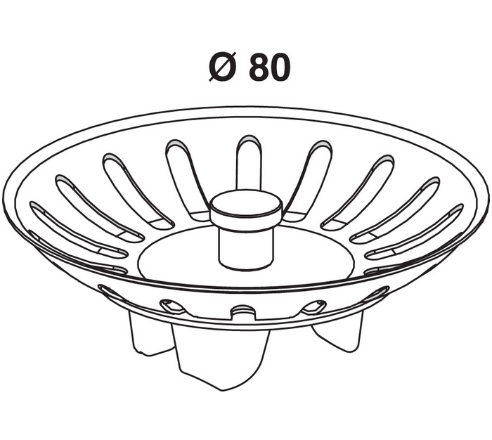 PANIER INOX POUR BONDE ÉVIER Ø 114