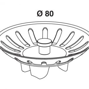 PANIER INOX POUR BONDE ÉVIER Ø 114