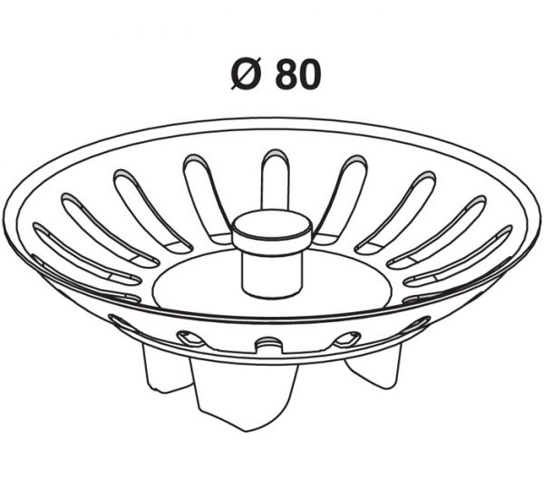 PANIER INOX POUR BONDE ÉVIER Ø 114