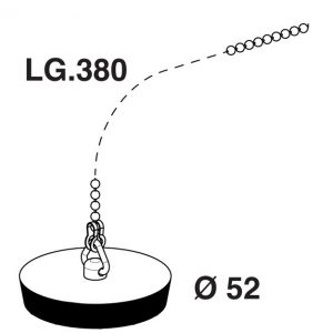BOUCHON ET CHAÎNETTE POUR ÉVIER Ø 52