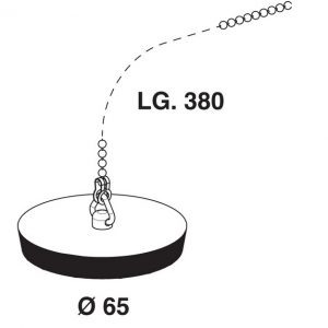 BOUCHON ET CHAÎNETTE POUR ÉVIER Ø 65