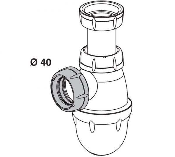 ECROU DE VIDAGE POUR ÉVIER Ø 40