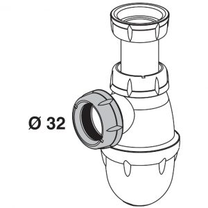 ÉCROU POUR SIPHON DE LAVABO – Ø 32