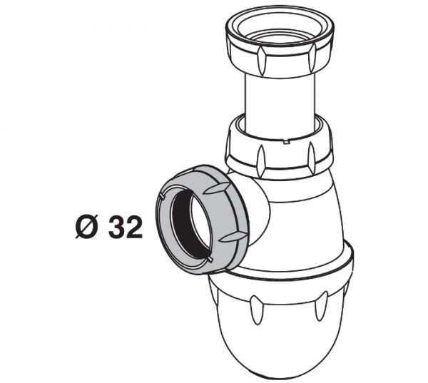 ÉCROU POUR SIPHON DE LAVABO - Ø 32