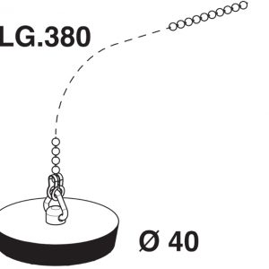 BOUCHON DE LAVABO Ø 40 MM + CHAINETTE
