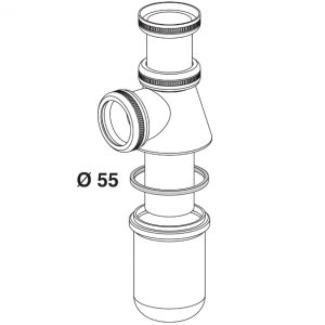 JOINT DE CULOT Ø 55 POUR SIPHON DE LAVABO