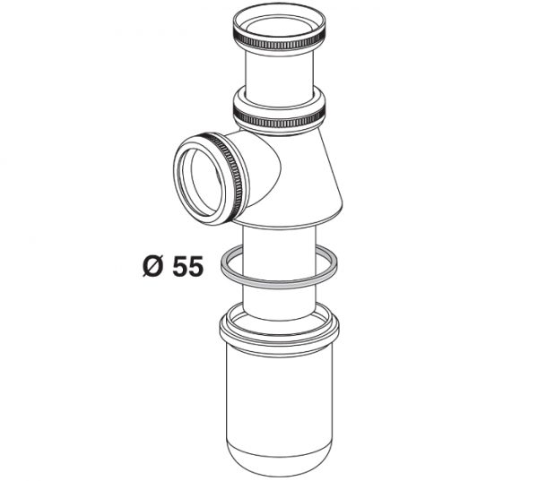 JOINT DE CULOT Ø 55 POUR SIPHON DE LAVABO