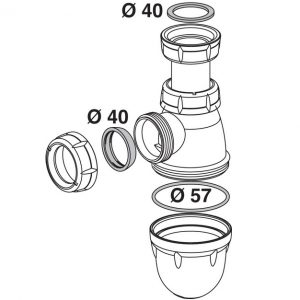 KIT DE JOINTS POUR SIPHON D’ÉVIER