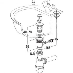 BONDE DE LAVABO AUTOMATIQUE EN LAITON