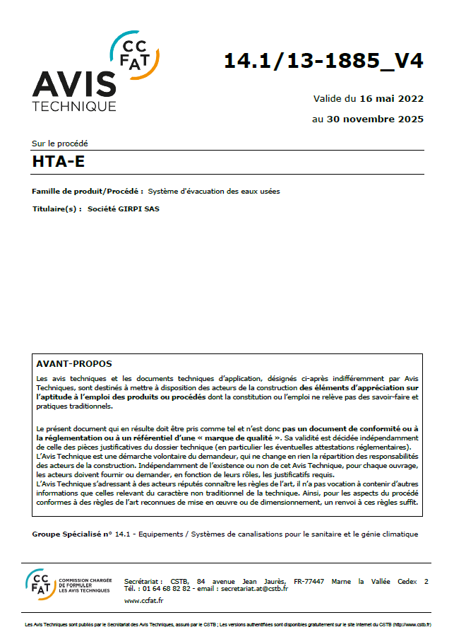 Lire la suite à propos de l’article ATEC GIRPI HTA-E 14.1_13-1885_V4