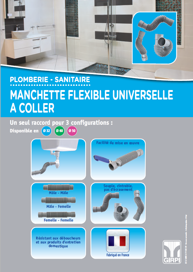 Lire la suite à propos de l’article Manchette flexible universelle a coller