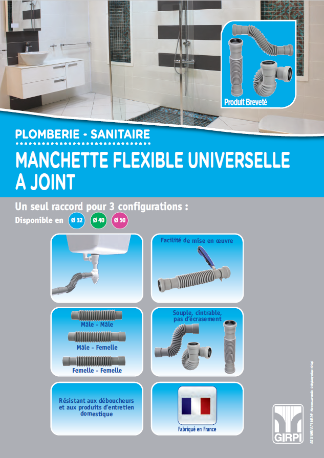 You are currently viewing Manchette flexible universelle a joint ou a coller