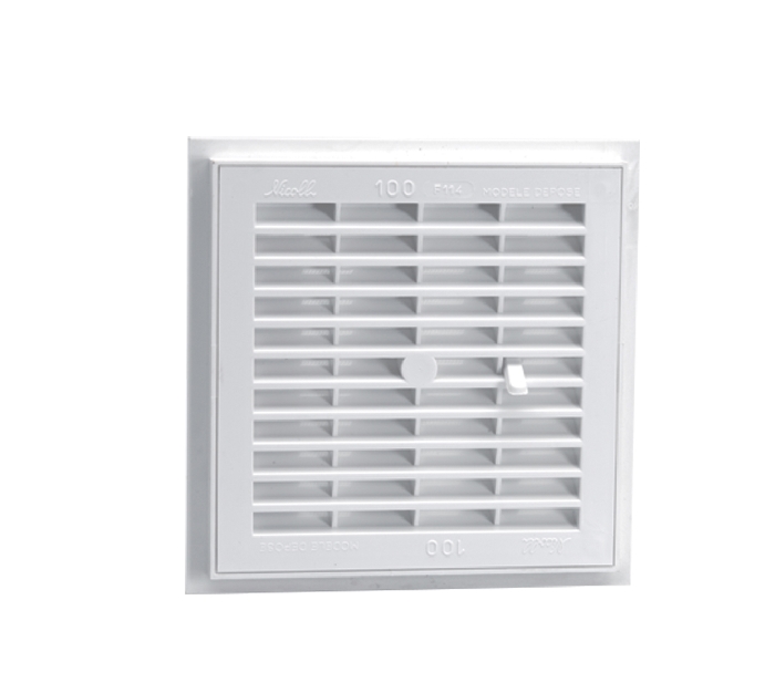 GRILLE CARRÉE À FERMETURE – BLANC