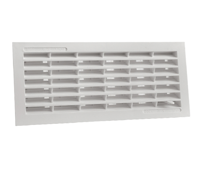 GRILLE HORIZONTALE DÉMONTABLE À FERMETURE – BLANC