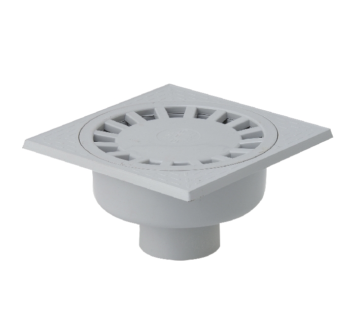 SIPHON DE COUR À EMBOÎTURE EXTÉRIEURE VERTICALE – GRIS – 250 x 250