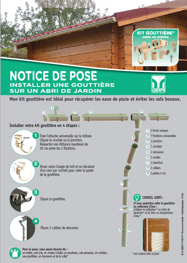 You are currently viewing Installer une gouttière sur un abri de jardin