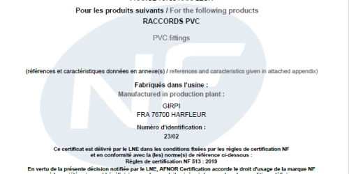 NFMe GIRPI Raccords évacuation - 17716 V5